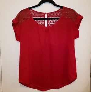 Red Flowy Top